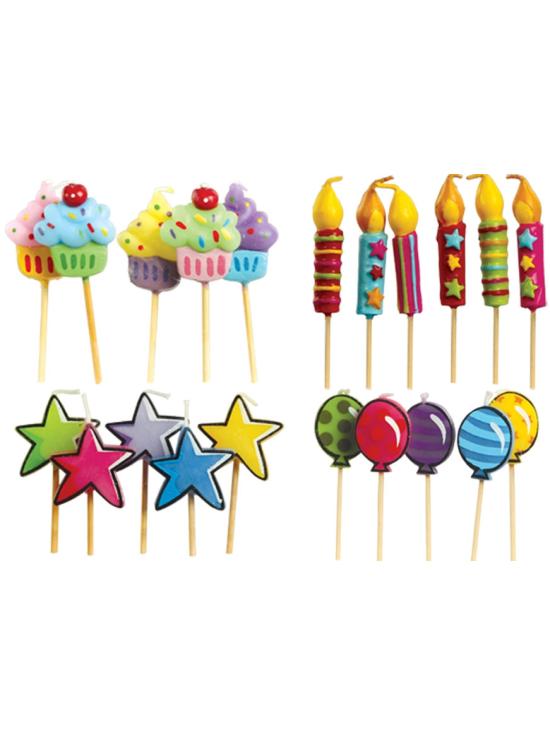 BLISTER DE 5 VELAS SURTIDOS FANTASIA