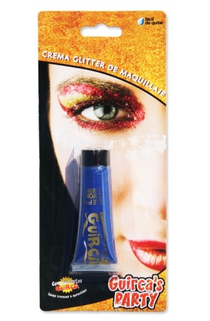 Blister Tubo Maquillaje Glitter 20 cc Azul