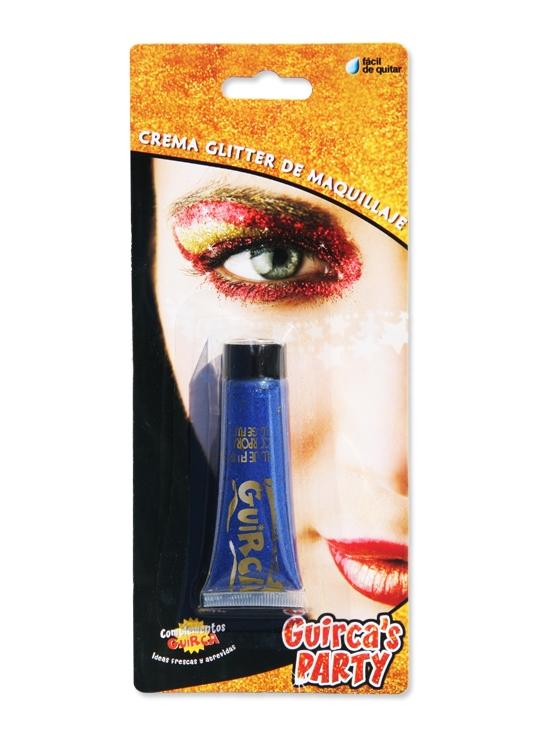 Blister Tubo Maquillaje Glitter 20 cc Azul