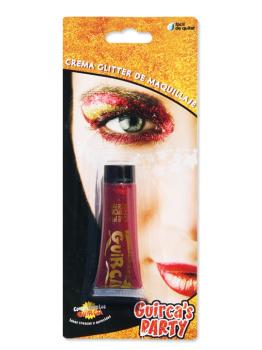 Blister Tubo Maquillaje Glitter 20 cc . Rojo