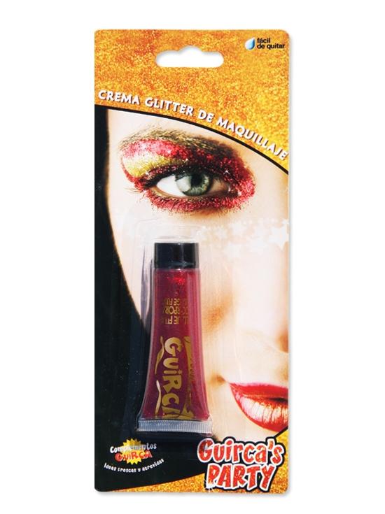 Blister Tubo Maquillaje Glitter 20 cc . Rojo