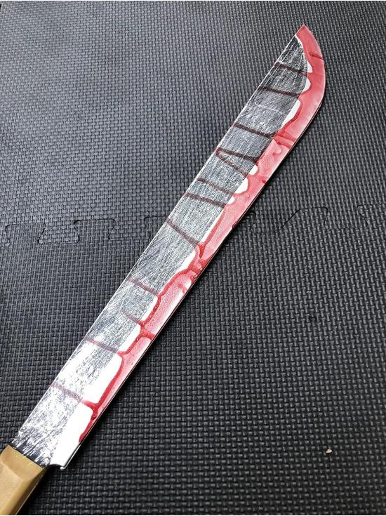 Bloody Machete – Arma Falsa, Cuchillo de jazon Manchado de Sangre, Accesorios de Halloween