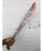 Bloody Machete – Arma Falsa, Cuchillo de jazon Manchado de Sangre, Accesorios de Halloween