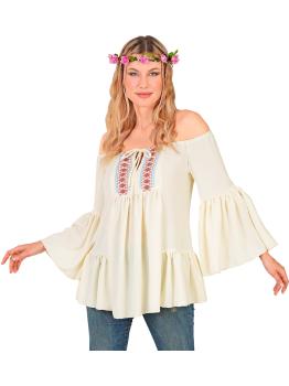 Blusa Hippie con Mangas Acampanadas para Mujer