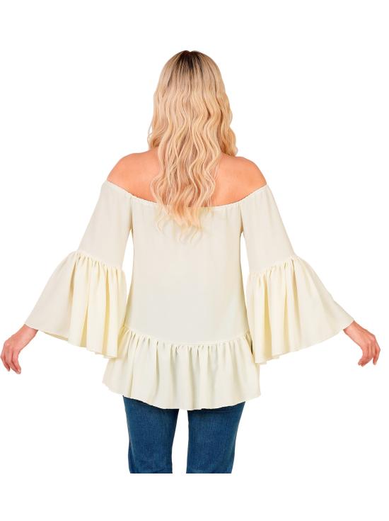Blusa Hippie con Mangas Acampanadas para Mujer