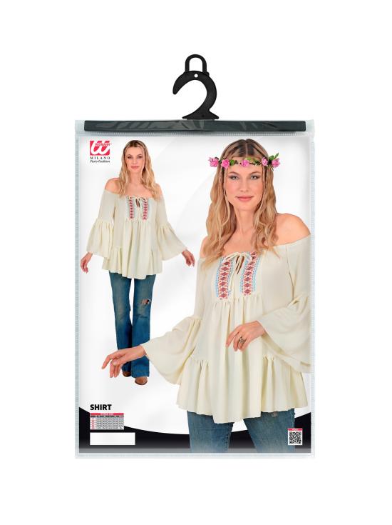 Blusa Hippie con Mangas Acampanadas para Mujer