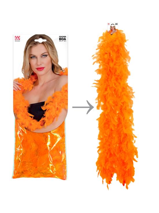 Boa de Plumas Naranja – 1,80 m – 80 g