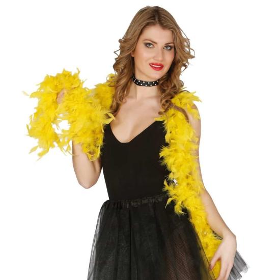 Boa pluma Amarilla lujo 1,80 mts 40 gramos Boa pluma Amarilla lujo 1,80 mts 40 gramos