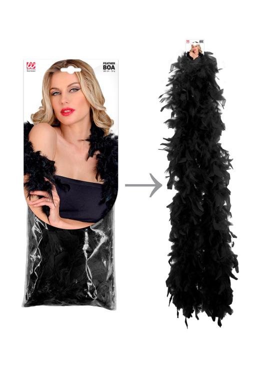 Boa Pluma Negra 1,80 mts de 50 gramos Lujo