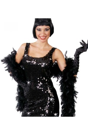 Boa Pluma Negro 1,80 cms 90 grs