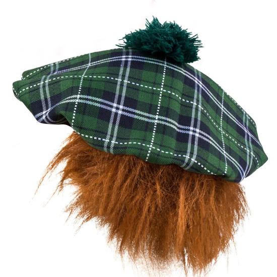 Boina Escocesa Verde con pelo Boina Escocesa Verde con pelo