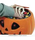 Bol calabaza con luz, sonido y movimiento 15 cm