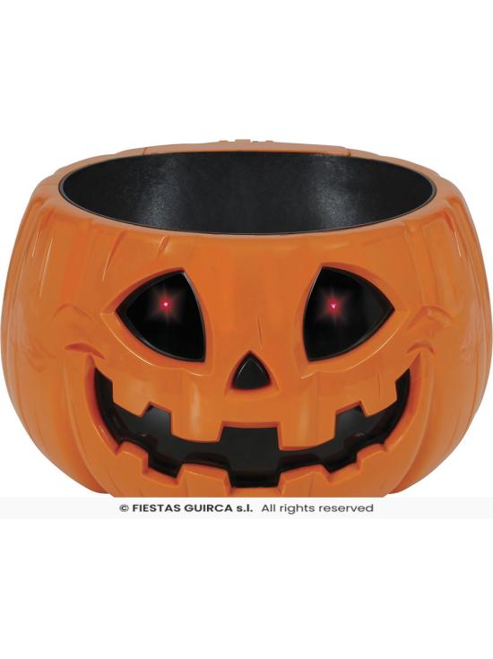 Bol calabaza con luz, sonido y movimiento 15 cm