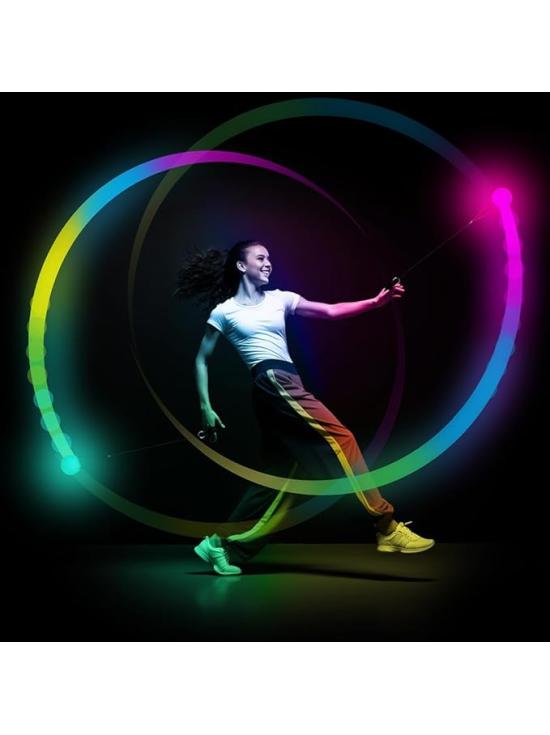 Bola de Danza con LEDs Multicolor (7 cm) - Accesorio Luminoso para Fiestas