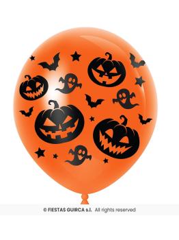 Bolsa 10 globos Fiesta Halloween 30 cms