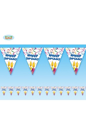 BOLSA 12 BANDERAS "HAPPY BIRTHDAY" 320 CMS