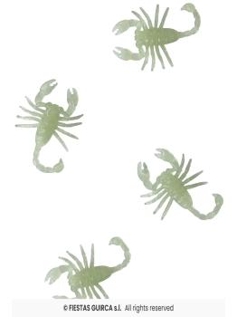 Bolsa 8 escorpiones glow in the dark, 5 cms.