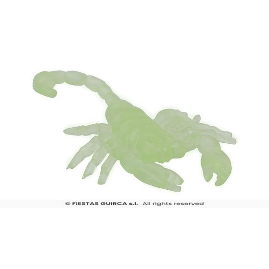 Bolsa 8 escorpiones glow in the dark, 5 cms.