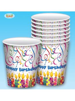BOLSA 8 VASOS "HAPPY BIRTHDAY"