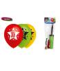 Bolsa Solapa 10 globos “felicidades” + inflador manual doble acc