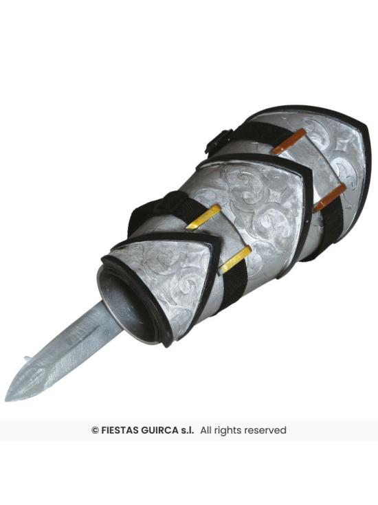 Brazalete con puñal ninja retractil, 30 cms