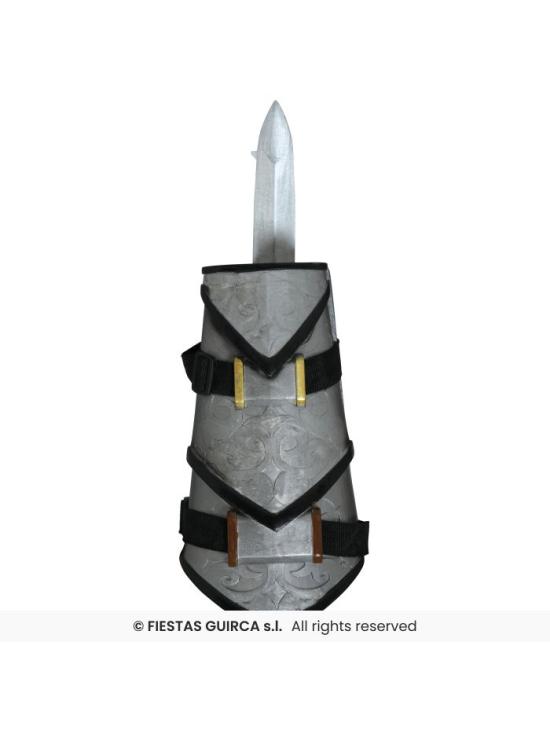 Brazalete con puñal ninja retractil, 30 cms