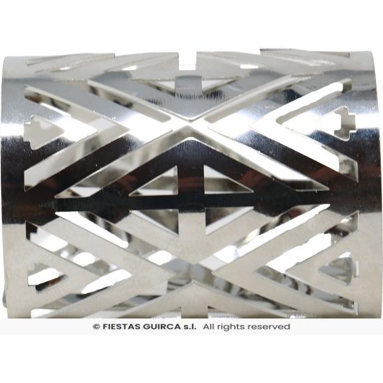 Brazalete futurista plateado