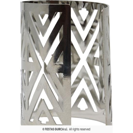 Brazalete futurista plateado