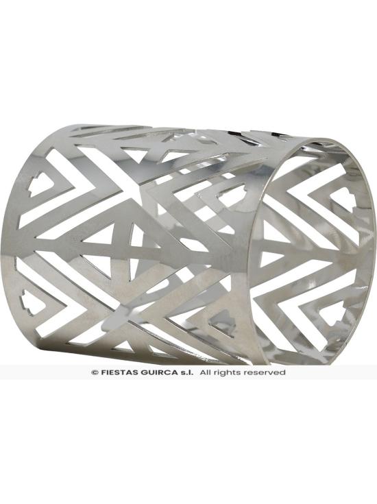 Brazalete futurista plateado