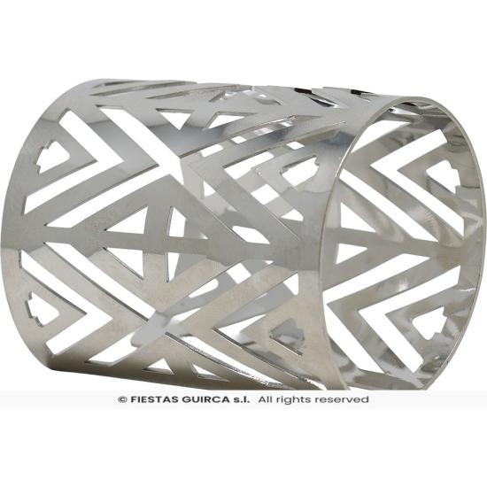 Brazalete futurista plateado