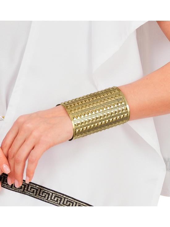 Brazalete Metálico Dorado con Tachuelas | Accesorio para Disfraz Egipcio, Romano o Griego – Widmann