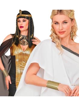 Brazalete Metálico Dorado con Tachuelas | Accesorio para Disfraz Egipcio, Romano o Griego – Widmann