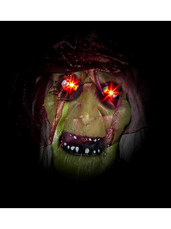 Bruja animada parlante con luz 183 cm