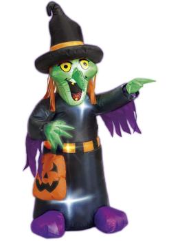 Bruja Hinchable Luminosa Halloween 122 cms