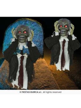 Busto de Zombie con Luz, Sonido y Movimiento (55 cm)