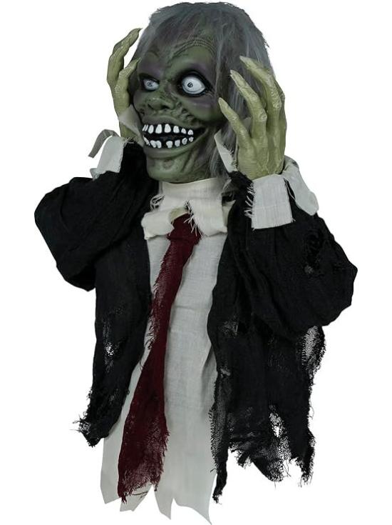 Busto de Zombie con Luz, Sonido y Movimiento (55 cm)