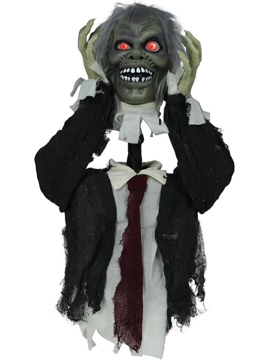 Busto de Zombie con Luz, Sonido y Movimiento (55 cm)