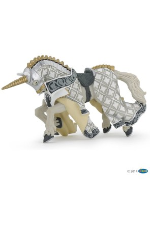 Caballo Maestro Armas Unicornio Plata Papo