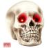 Calavera con ojos rojos luminosos 22 cms