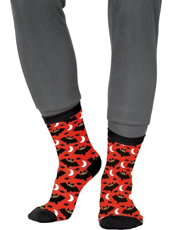 Calcetines Halloween Murciélago - Accesorio Textil para Disfraces de Animales y Fiestas de Halloween - Ideal para Niños y Adultos - Multicolor
