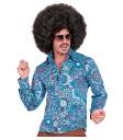 Camisa años 70 adulto Blue mandala