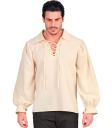 Camisa beige de personaje histórico.