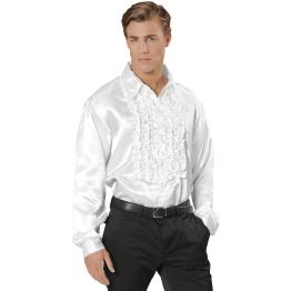 Camisa Disco Blanca Años 70 adulto