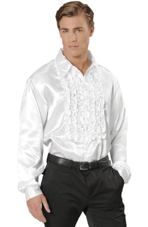 Camisa Disco Blanca Años 70 adulto
