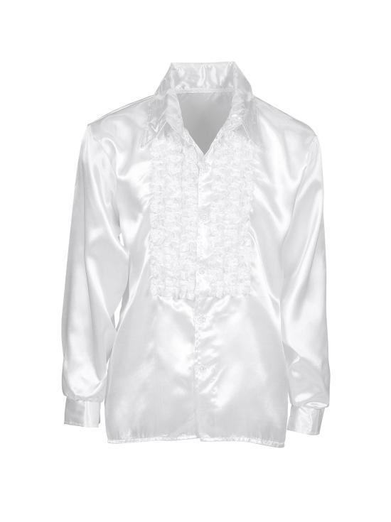 Camisa Disco Blanca Años 70 adulto