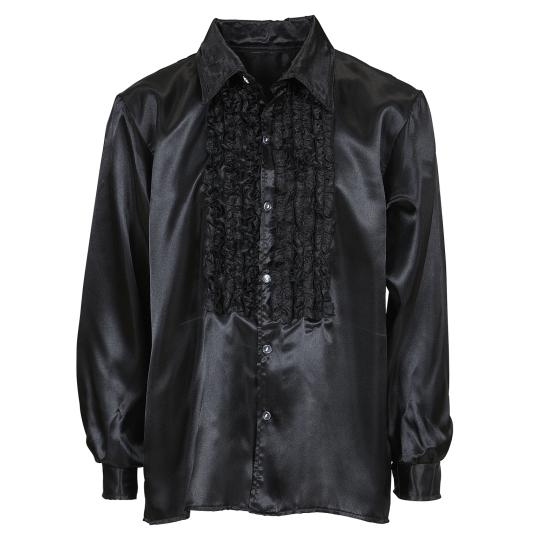 Camisa Disco Negra Años 70 adulto Camisa Disco Negra Años 70 adulto