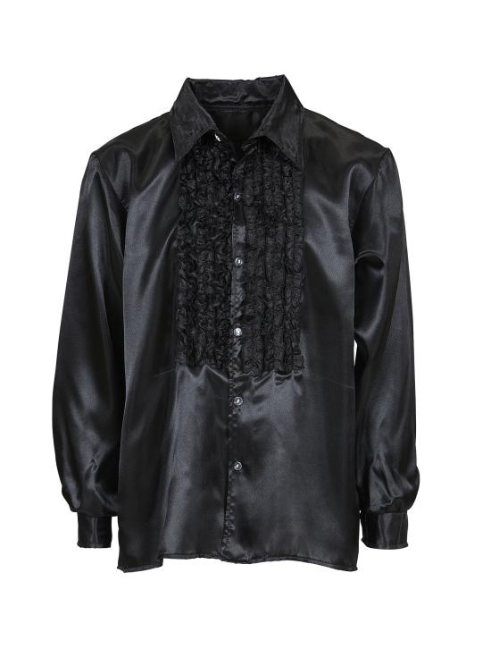 Camisa Disco Negra Años 70 adulto