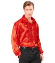 Camisa Disco Roja Años 70 adulto