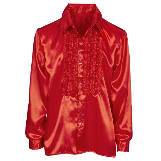 Camisa Disco Roja Años 70 adulto