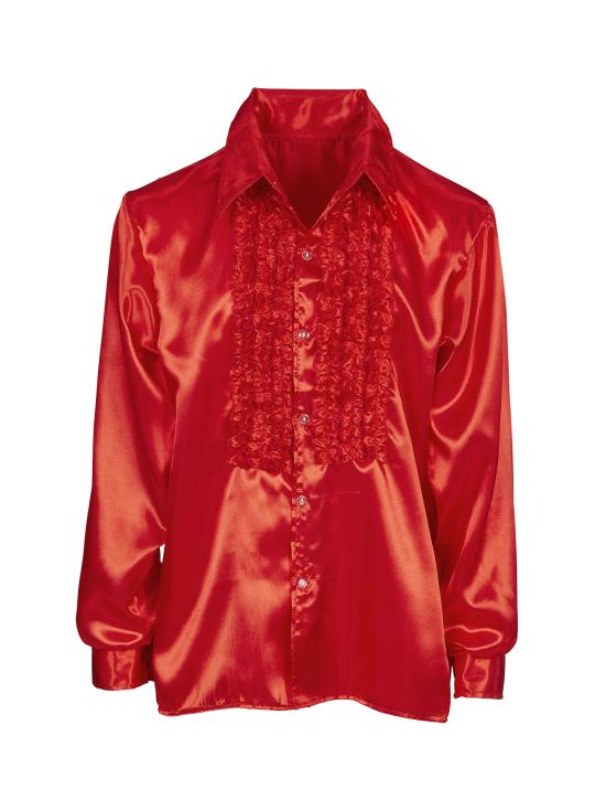 Camisa Disco Roja Años 70 adulto